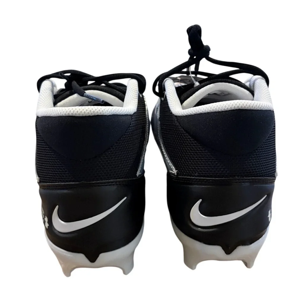 Nike Alpha Menace 4 Pro Football Cleats Black White FZ7702-005 - Men's Size 12.5